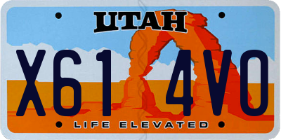 UT license plate X614VO