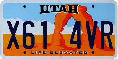 UT license plate X614VR
