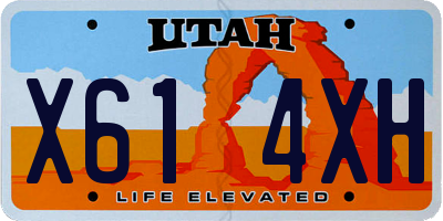 UT license plate X614XH
