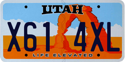 UT license plate X614XL