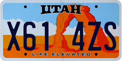 UT license plate X614ZS