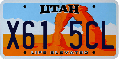 UT license plate X615CL