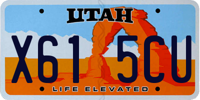 UT license plate X615CU