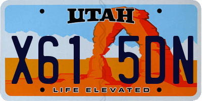 UT license plate X615DN