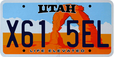 UT license plate X615EL