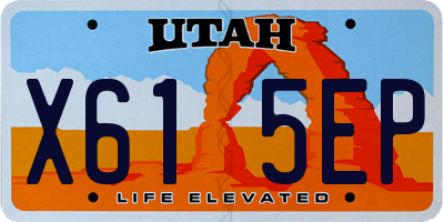 UT license plate X615EP