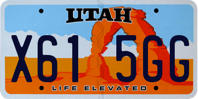 UT license plate X615GG