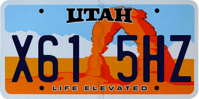 UT license plate X615HZ