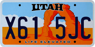 UT license plate X615JC