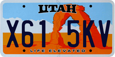 UT license plate X615KV
