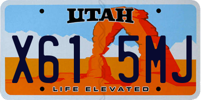 UT license plate X615MJ