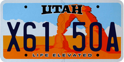 UT license plate X615OA