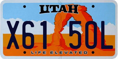 UT license plate X615OL