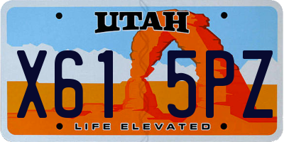 UT license plate X615PZ