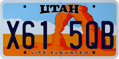UT license plate X615QB