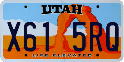 UT license plate X615RQ