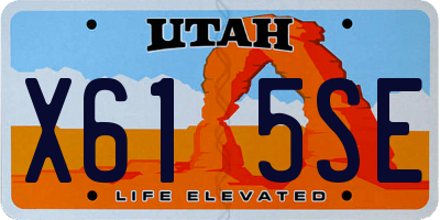 UT license plate X615SE