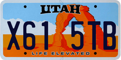 UT license plate X615TB