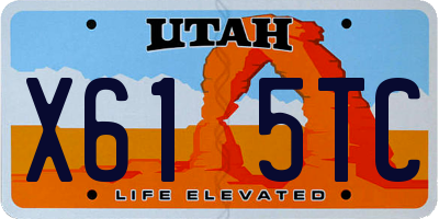 UT license plate X615TC