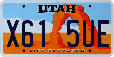 UT license plate X615UE