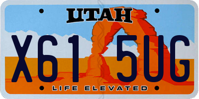 UT license plate X615UG