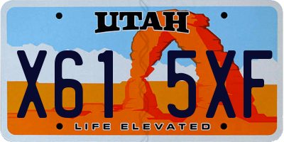 UT license plate X615XF