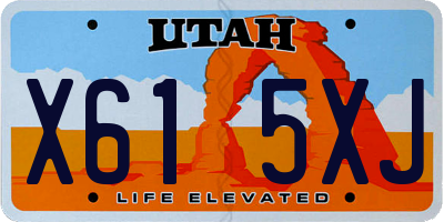 UT license plate X615XJ