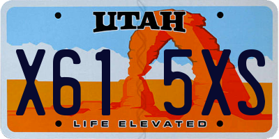 UT license plate X615XS