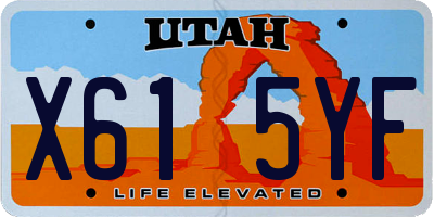 UT license plate X615YF