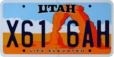 UT license plate X616AH