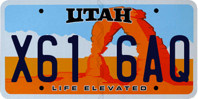 UT license plate X616AQ