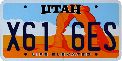 UT license plate X616ES