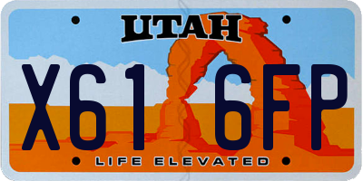 UT license plate X616FP