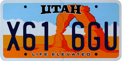 UT license plate X616GU