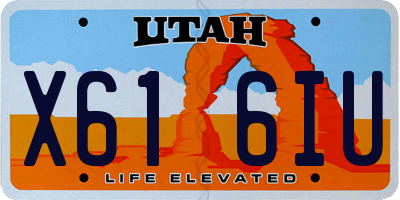 UT license plate X616IU