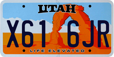 UT license plate X616JR