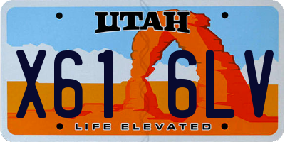 UT license plate X616LV