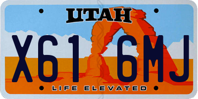 UT license plate X616MJ