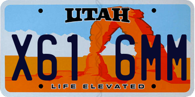UT license plate X616MM