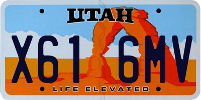 UT license plate X616MV