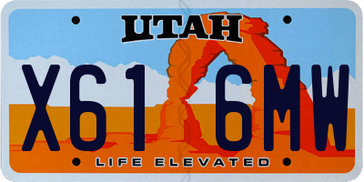 UT license plate X616MW