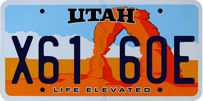 UT license plate X616OE