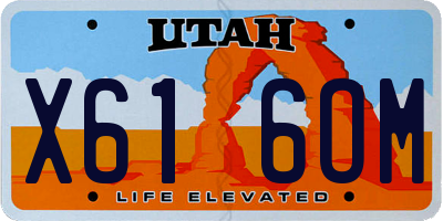 UT license plate X616OM