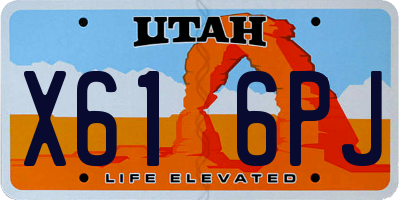UT license plate X616PJ