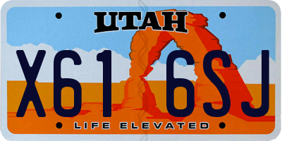 UT license plate X616SJ