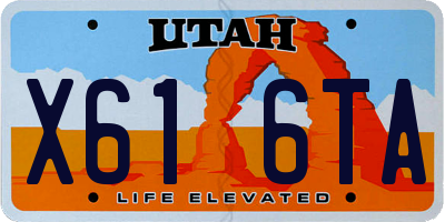 UT license plate X616TA