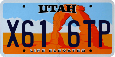 UT license plate X616TP