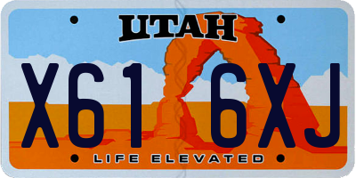 UT license plate X616XJ