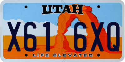 UT license plate X616XQ