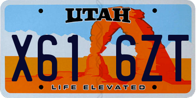 UT license plate X616ZT